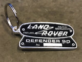 Land Rover Defender Badge keychain 1" x 2" cast metal key chain