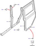 T-Post Frame Assembly, Defender 5-door 110 CSW