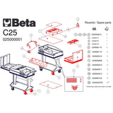 BETA Utensili TANK Tool Trolley