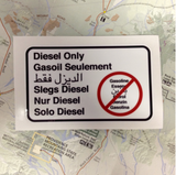 Decal, "Diesel Only"