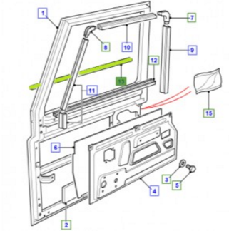 MTC8473 Door Seal, Front Inner Beltrail