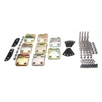 Front & Rear 4 Door Hinge Metric Kit with Stainless Steel Bolts Suitable for Defender & Series Vehicles