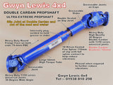 Gwyn Lewis Propshafts - 1310 Extreme Series for Defenders