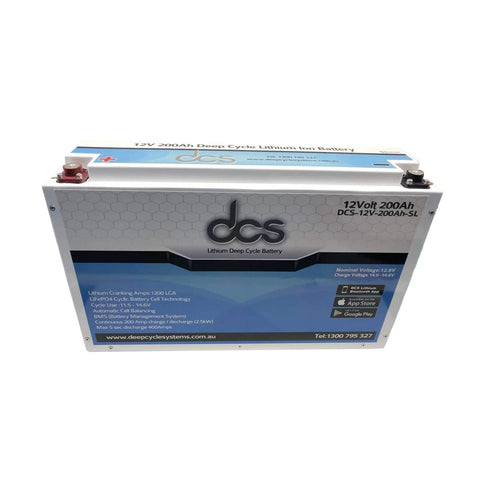DCS-12V-200AH-SL 12V 200AH SLIMLINE DEEP CYCLE LIFEPO4 (LFP) BATTERY