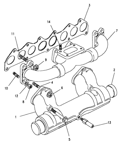 ERR678 Manifold, Exhaust, 200Tdi
